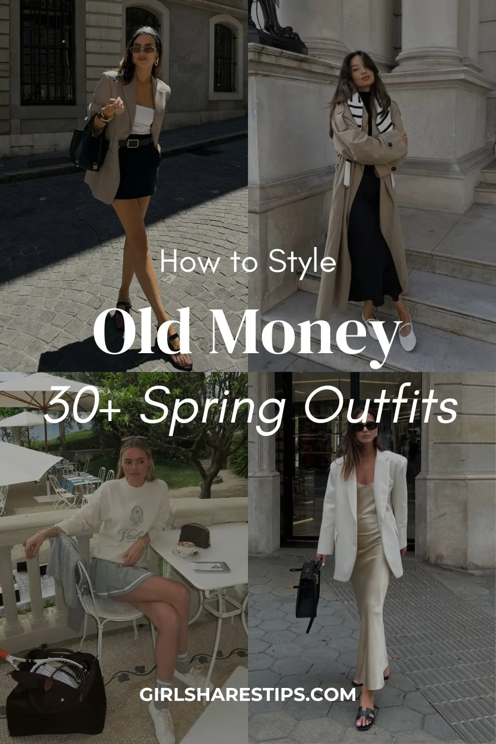 old money spring outfits collage