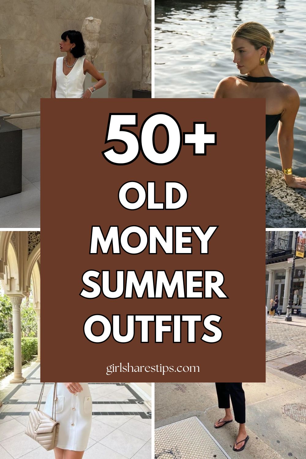 old money summer outfit ideas for women collage