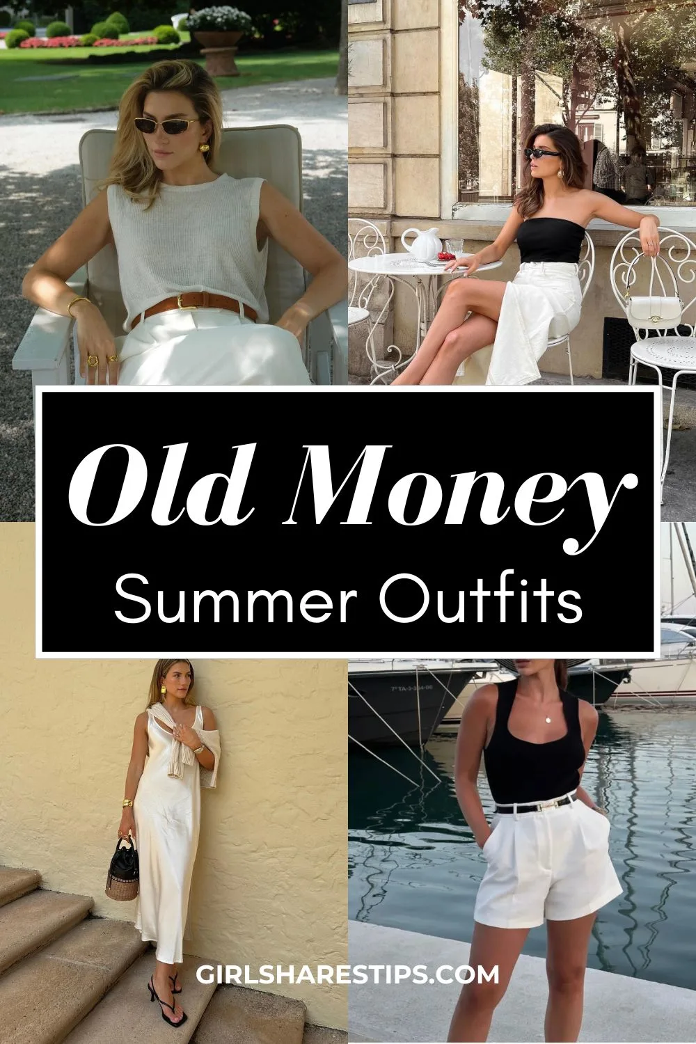 old money summer outfits collage