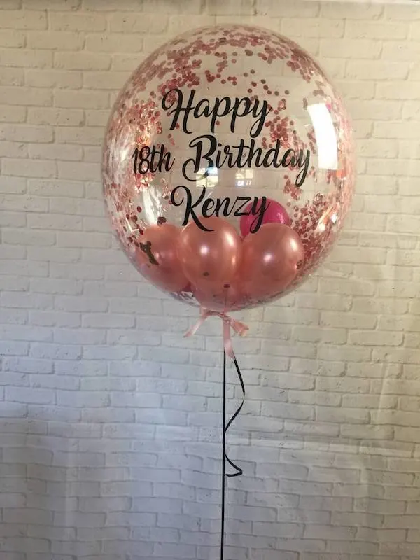 outdoor birthday balloon decoration