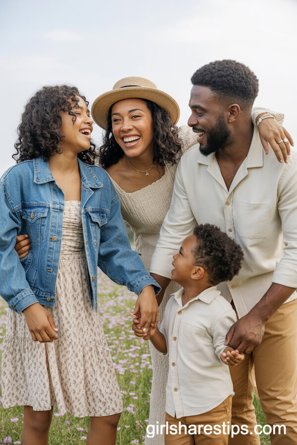 Boho Dresses and Tan Neutrals for a Family Wildflower Session