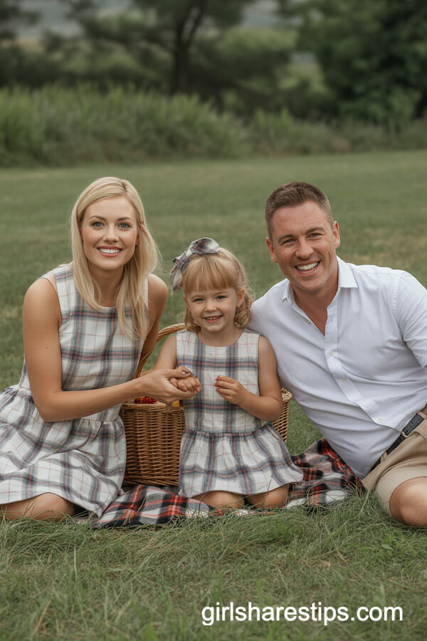 Plaid Accents on a Picnic in a Country Field