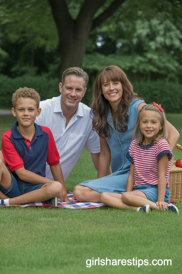 Americana Summer Outfits on a Picnic Blanket