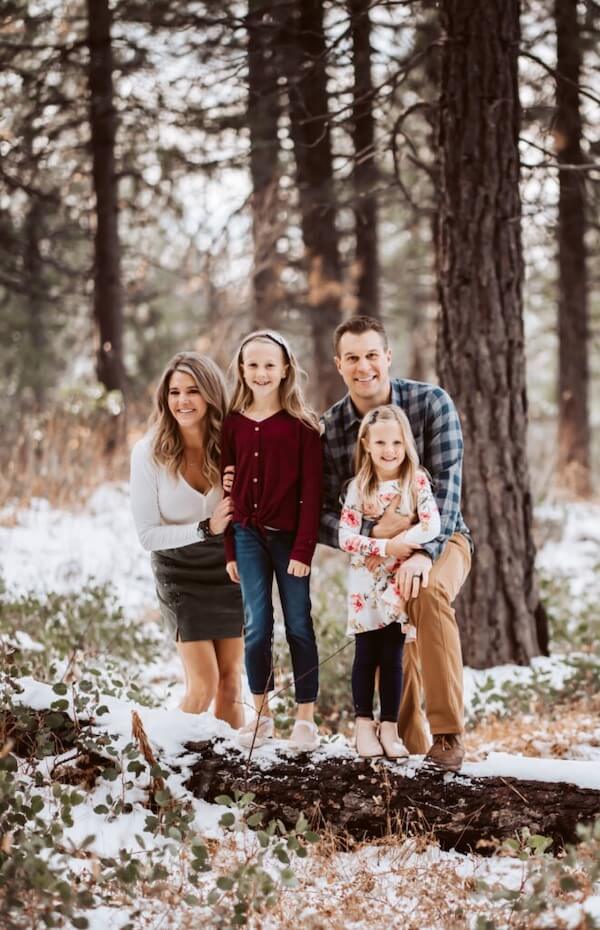 Forest Winter Family Pose