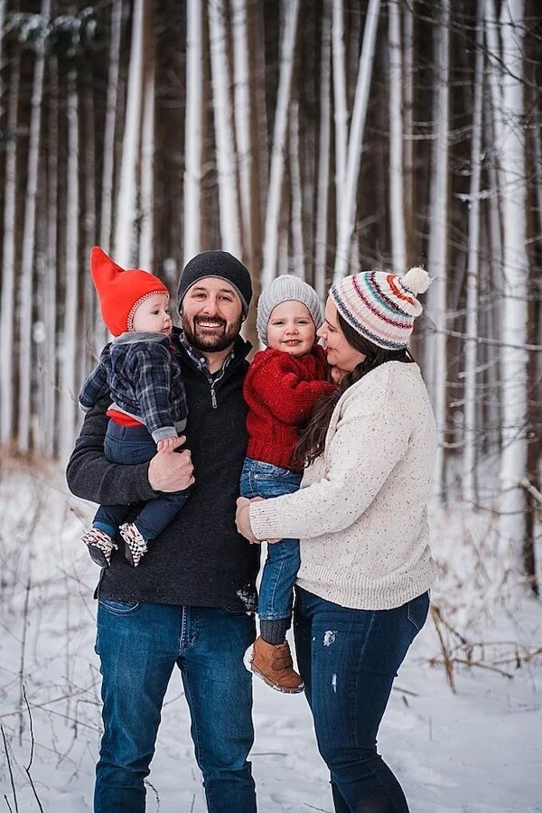 Cozy Family Cuddle Portrait