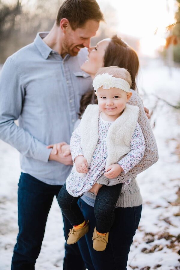 Sweet Baby-Focused Family Picture