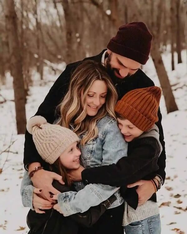 Family Group Hug Pose