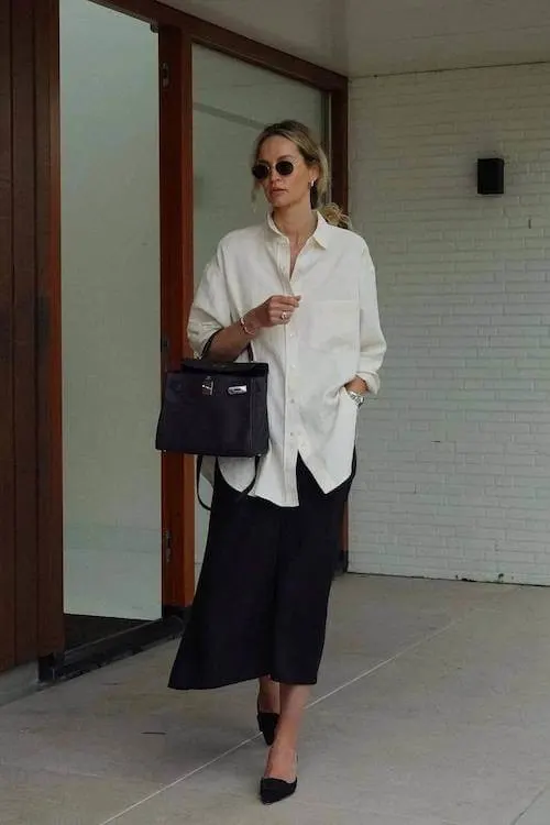 oversized button down shirt outfit ideas women