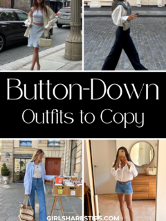 oversized button down shirt outfit ideas for women collage