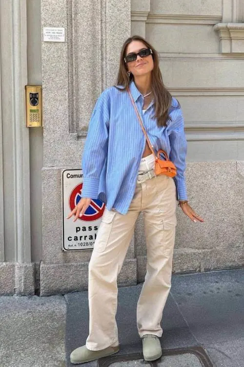 oversized button down shirt outfit ideas women