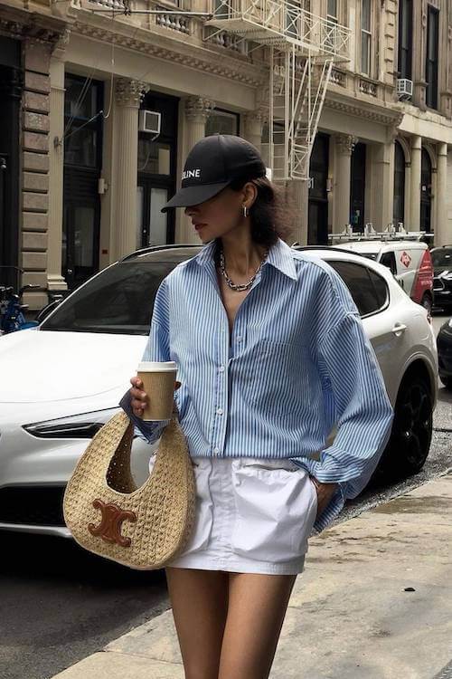 oversized button down shirt outfit ideas women