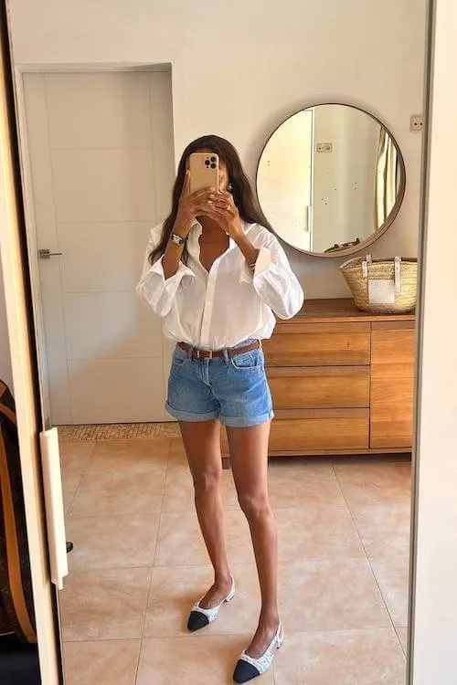 oversized button down shirt outfit ideas women