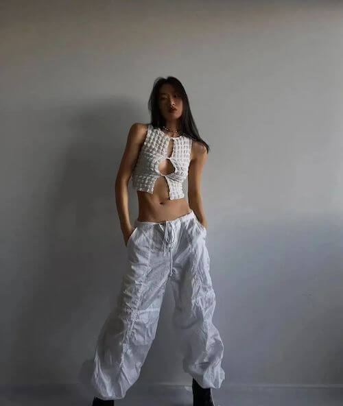 parachute pants outfit