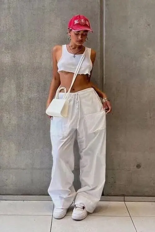 parachute pants outfit