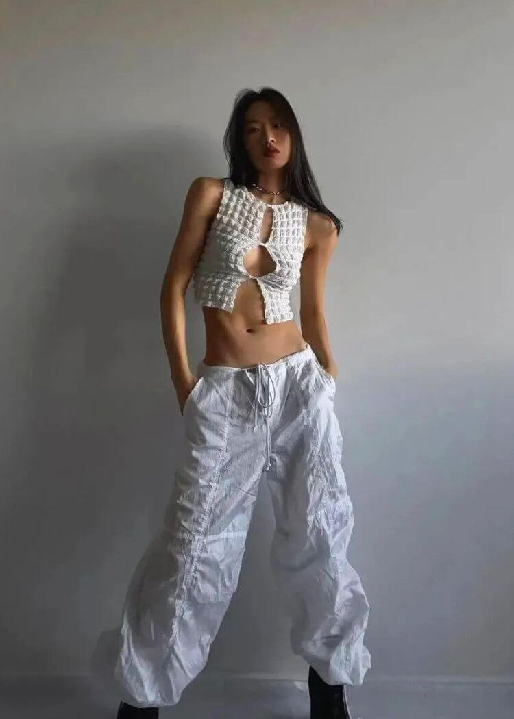 parachute pants outfit