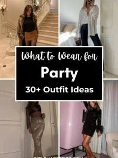 glam party outfit ideas for women collage