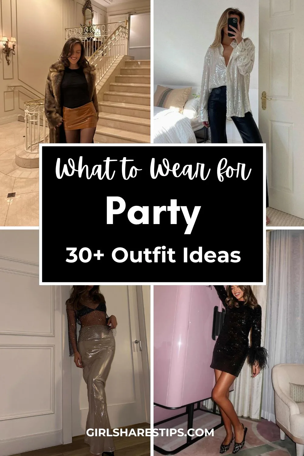 glam party outfit ideas for women collage