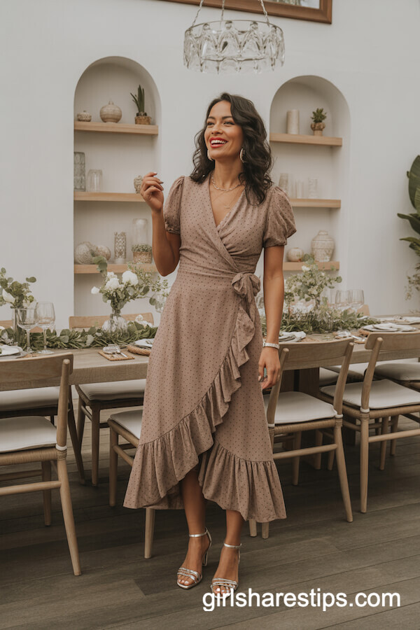 Polka Dot Wrap Dress