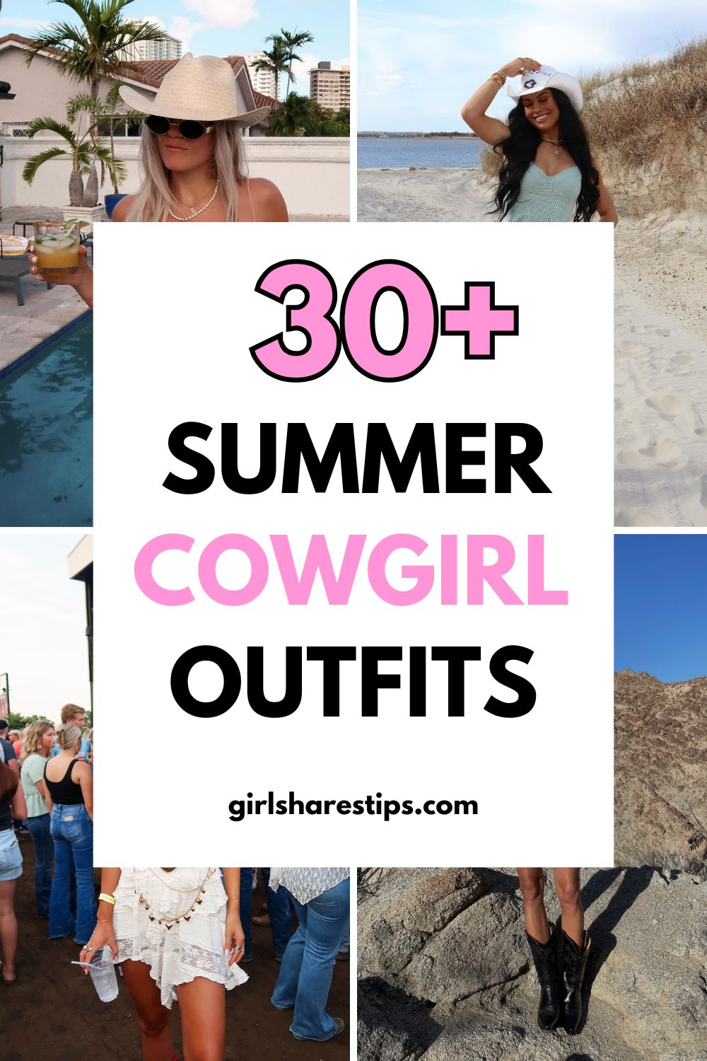 perfect summer cowgirl outfit ideas collage