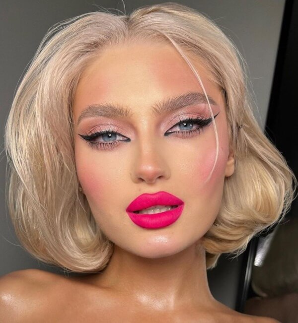 Hot Pink Holiday Makeup