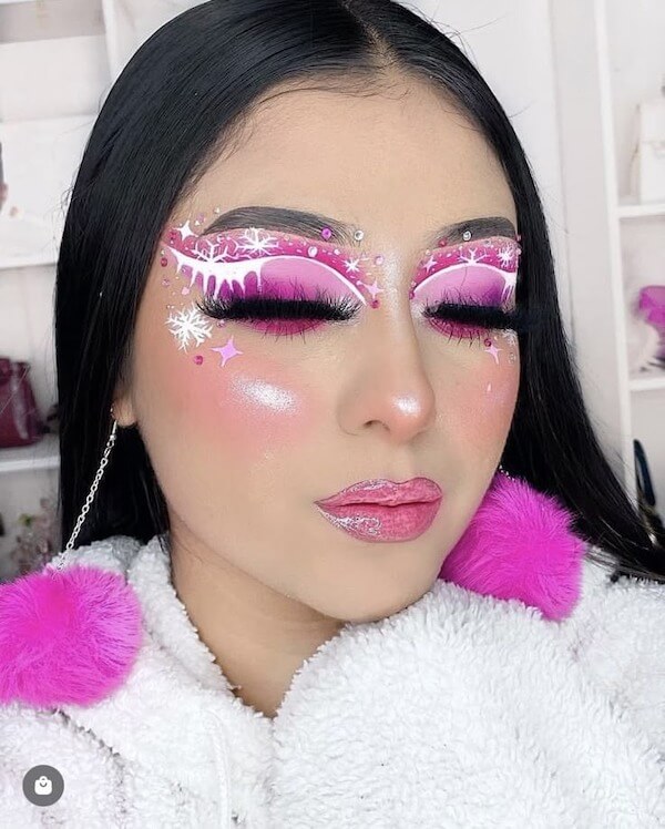 Pink Winter Wonderland Makeup