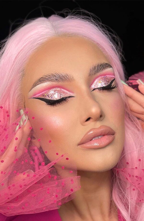 Icy Pink Glam Party Look