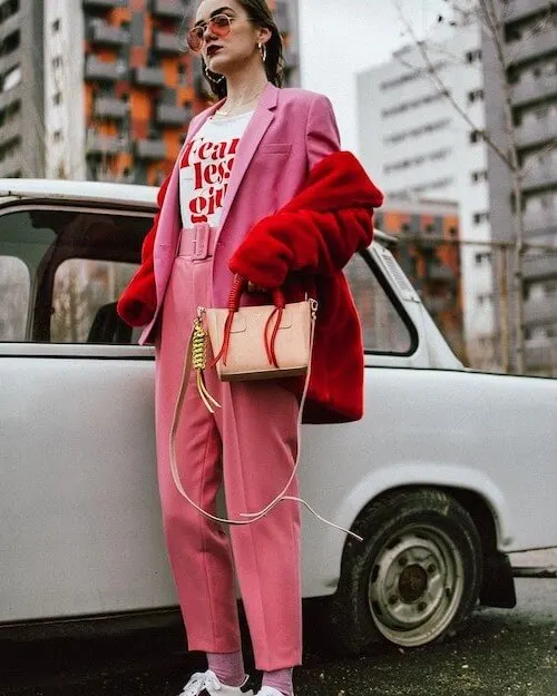 Pink, Red And White Outfits