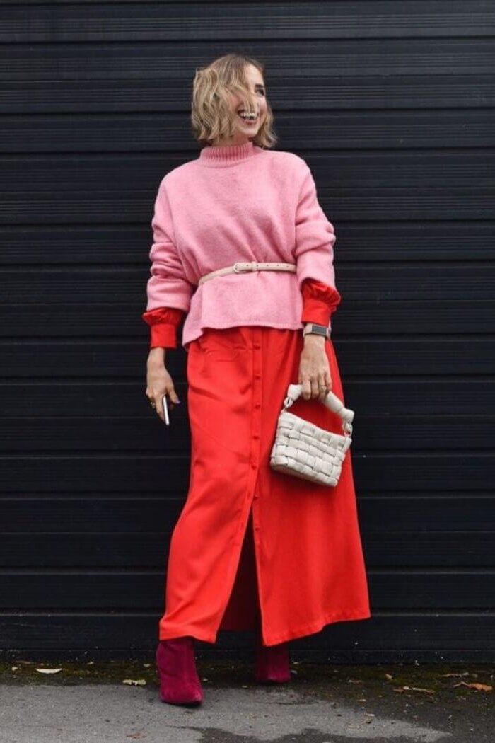 pink and red outfit ideas for women