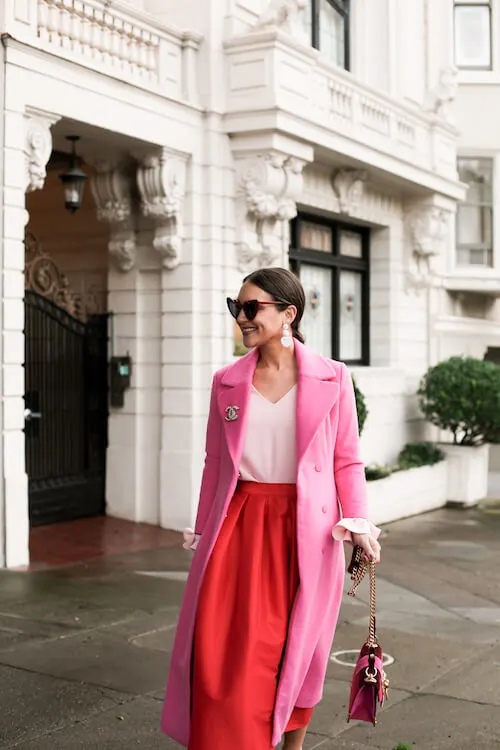 Pink, Red And White Outfits