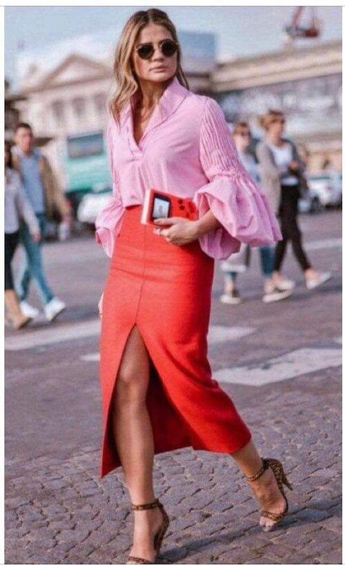 classy red and pink outfit ideas