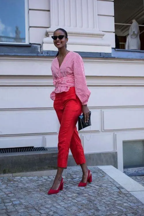 classy red and pink outfit ideas