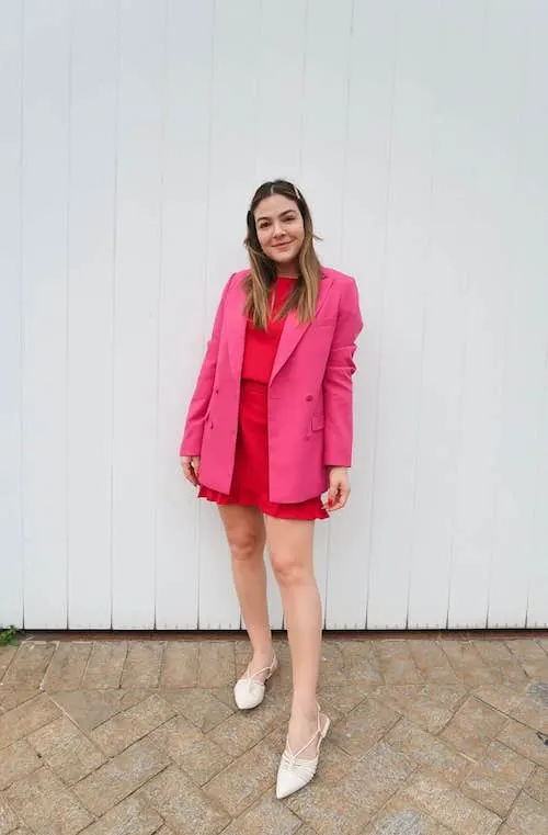 hot pink and red outfit ideas