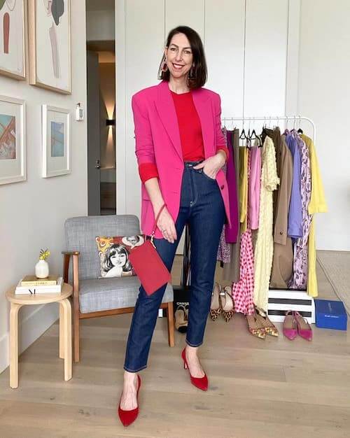 How To Wear Pink And Red Combo For Work