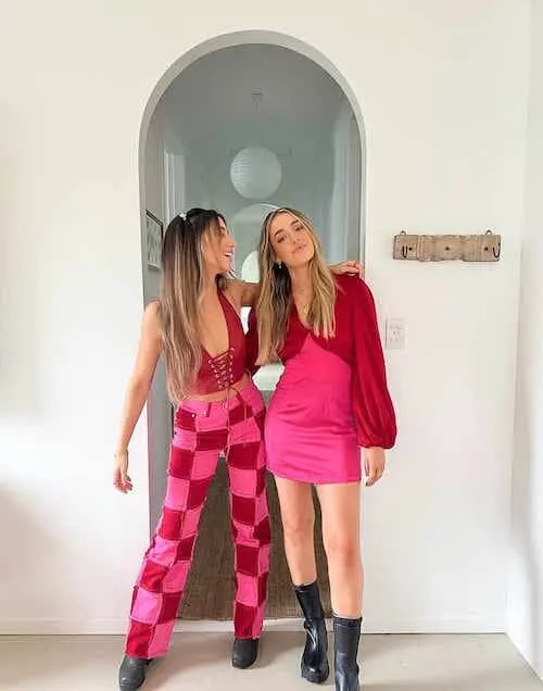 pink and red outfit ideas