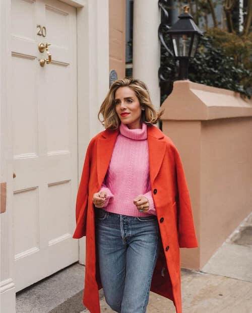 classy red and pink outfit ideas