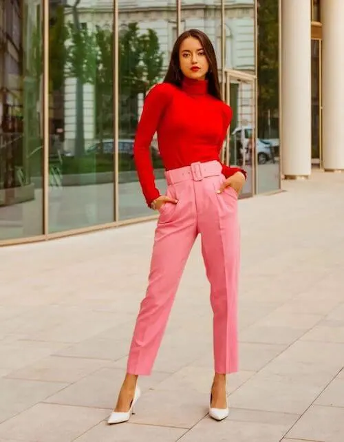 pink and red outfit ideas