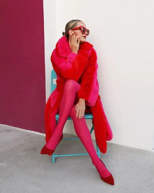 hot pink and red outfit ideas