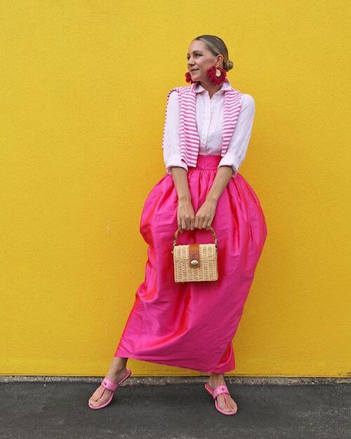 Pink, Red And White Outfits