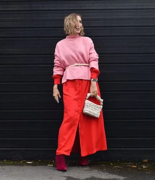 pink and red outfit ideas