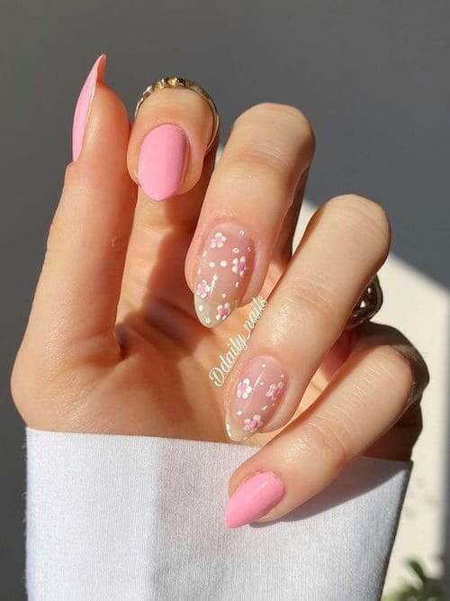 Baby Pink And White Nails