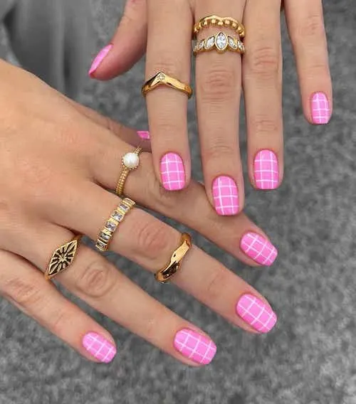 Light Pink and White Nail designs