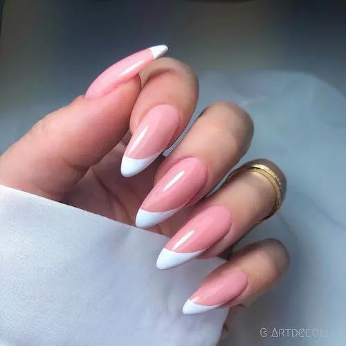 Pink And White Tips