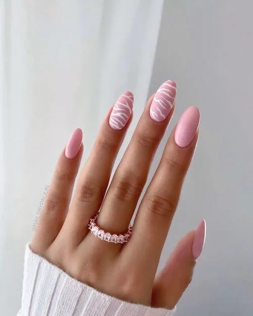 Pink And White Nail Ideas For Spring Summer