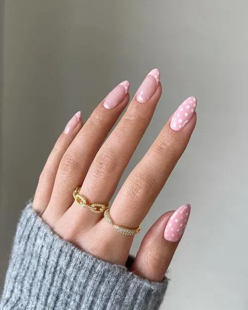 Baby Pink And White Nails