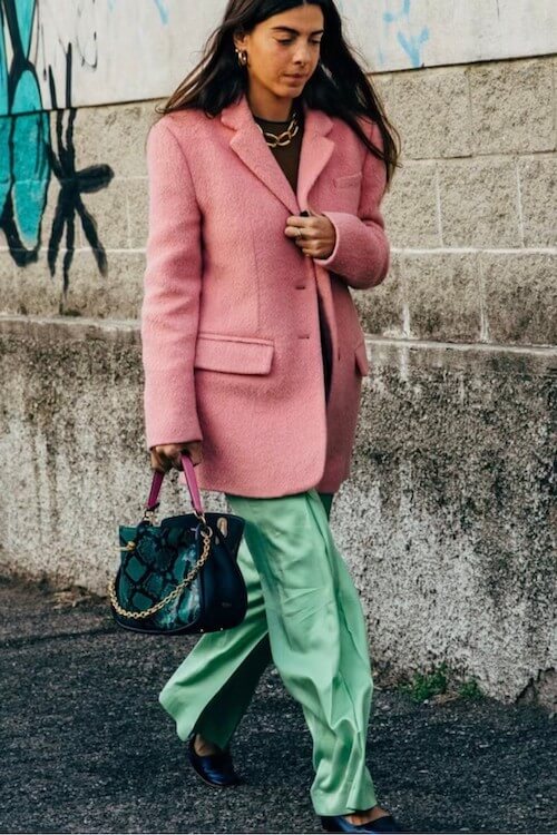 pink blazer outfit