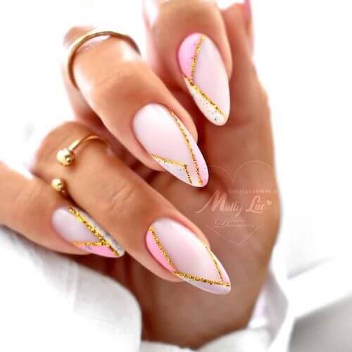 pink christmas nail ideas