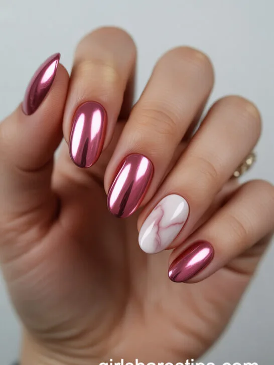 21 Pink Chrome Nails: Shimmering Ideas for Every Style