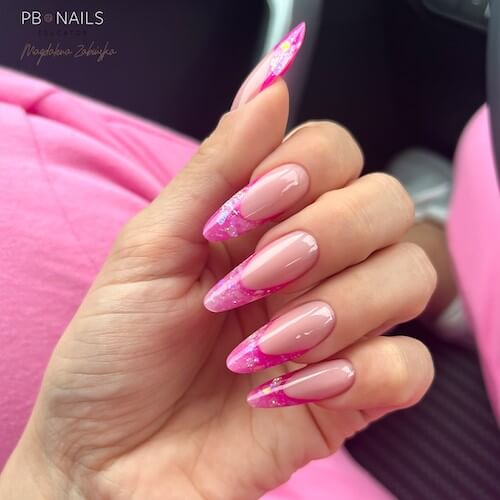 Beautiful Pink Long Nails For Spring