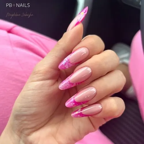 Beautiful Pink Long Nails For Spring