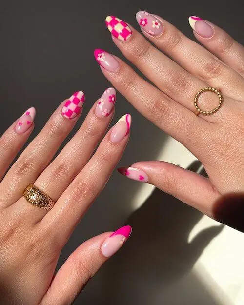 Pink Short Nails For Spring
